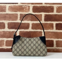 Buy Fashionable Gucci GG Canvas Emblem Mini Shoulder bag 820696 Black 2024
