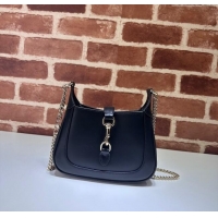 Promotional Gucci Jackie Notte Mini Bag in Smooth Leather ‎782889 Black 2024
