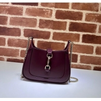 Unique Discount Gucci Jackie Notte Mini Bag in Smooth Leather ‎782889 Burgundy 2024