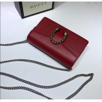 Shop Discount Gucci Dionysus Leather Super Mini Bag 476432 Red 2024