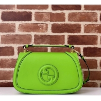 Buy Cheap Gucci Blondie Large Top Handle Bag 815716 Melinda Green Smooth Leather 2024