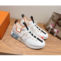 Expensive Hermes Lift slip-on sneakers in in knit and smooth calfskin White/Multicolor 2025 H252003