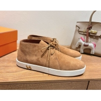 Top Grade Hermes Klicker Sneakers in Suede Brown 2025 H251921