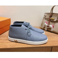 Best Product Hermes Klicker Sneakers in Grained Calfskin Blue 2025 H251921