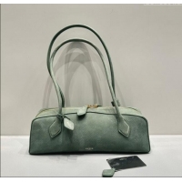New Fashion Alaia Le Tecket Medium Long Shoulder bag in Nubuck Leather 0802 Sage Green 2025