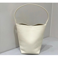 Famous Brand The Row Medium N/S Park Tote Bag in Grained Leather 0802 White 2025