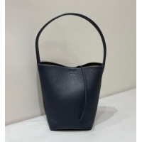 Luxury Cheap The Row Small N/S Park Tote Bag in Grained Leather 0802 Marine Blue 2025