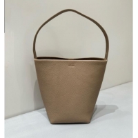 Luxury Cheap The Row Small N/S Park Tote Bag in Grained Leather 0802 Beige 2025