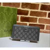 Spot Bulk Gucci Ophidia Zip Around Wallet ‎706844 Grey 2023