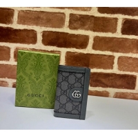 Modern Classic Gucci Ophidia GG Canvas Card Case Wallet 734943 Grey/Black 2023