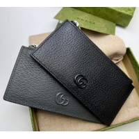 Best Price Gucci GG Marmont Pig-Like Leather Zip Card Case Wallet ‎722726 2023