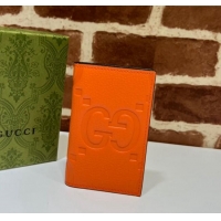 Buy Stylish Gucci Jumbo GG Leather Card Case Wallet 739478 Orange 2023