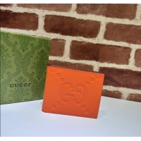Market Sells Gucci Jumbo GG Leather Wallet 739475 Orange 2023