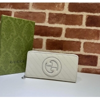 Pretty Style Gucci Blondie Leather Zip-Around Wallet 760312 White 2023