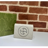 Top Quality Gucci Blondie Leather Zip-Around Wallet 760317 White 2023