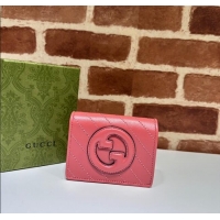 Low Cost Gucci Blondie Leather Zip-Around Wallet 760317 Pink 2023