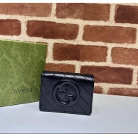 Well Crafted Gucci Blondie Leather Zip-Around Wallet 760317 Black 2023