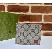 Luxury Discount Gucci Wallet with GG Detail ‎768243 Red Leather 2023