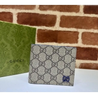 Traditional Specials Gucci Wallet with GG Detail ‎768243 Blue Leather 2023