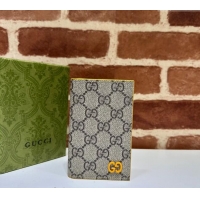 Promotional Gucci Long Card Case with GG Detail 768249 Yellow Leather 2023