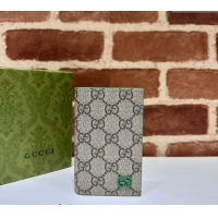 Good Product Gucci Long Card Case with GG Detail 768249 Green Leather 2023