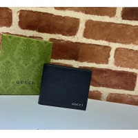 Buy Fashionable Gucci Leather Bi-Fold Wallet with Gucci Logo 771148 Black 2024
