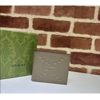 Custom Cheap Gucci Jumbo GG Leather Wallet in Grey Leather 739475 2023
