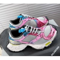 Purchase Balenciaga Stapler Sneakers in Mesh Pink/Grey 0604056