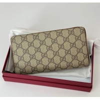 Promotional Gucci Mens GG Canvas Zip Around Wallet 821207 Beige 2025
