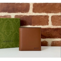 Traditional Specials Gucci Mens Bi-fold Embossed Wallet 818949 Brown/Beige 2025