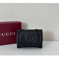 Top Grade Gucci Blondie Wallet in Leather 818811 Black 2025