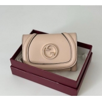 Free Shipping Discount Gucci Blondie Wallet in Leather 818811 Nude Pink 2025