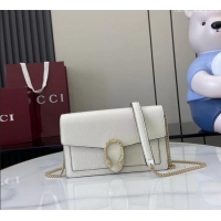Good Taste Gucci Dionysus wallet on chain in grainy leather 837373 White 2025