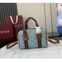 Promotional Gucci Mini GG Denim handbag 859975 Light Blue 2025