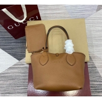 Inexpensive Gucci Totissima small reversible tote bag ‎839124 Brown 2025