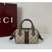 New Fashion Gucci Ophidia GG Canvas Mini Boston Bag 838478 Brown 2025