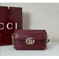 Market Sells Gucci Go Leather small shoulder bag 826761 Ancora Red 2025
