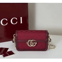 Inexpensive Gucci Go GG Canvas small shoulder bag 826761 Ancora Red 2025