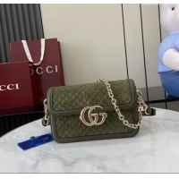 Top Quality Gucci Go Suede small shoulder bag 826761 Forest Green 2025