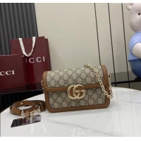 Grade Design Gucci Go GG Canvas small shoulder bag 826761 Beige/Brown 2025