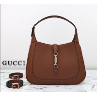 Best Quality Gucci Jackie 1961 Leather large crossbody bag 810229 Brown 2025