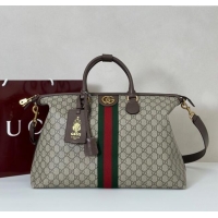 Shop Discount Gucci Savoy GG Canvas medium duffle bag 834469 Beige/Brown 2025