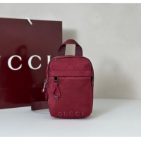 Luxury Classic Gucci Mens Nexus GG mini sling bag 834274 Red 2025