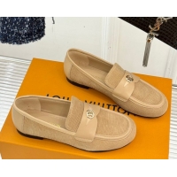 Discount Louis Vuitton Soho Flat Loafers in Epi Suede Beige 2025 1AGZTY