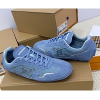 Best Product Louis Vuitton LV Rally Sneakers in Suede and Mesh Light Blue 2025 1AHTZI