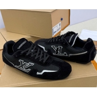 Purchase Louis Vuitton LV Rally Sneakers in Suede and Mesh Black 2025 1AHTZI 