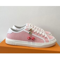 Top Grade Louis Vuitton LV Lagoon Sneakers in Monogram Denim Pink 2025 1AGYG4
