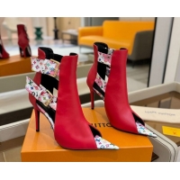 Best Price Louis Vuitton x TM Heel Ankle Boots 10cm with Buckles Red 2025 LV071401