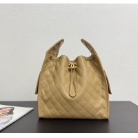 Famous Brand Chanel 25 Grained Calfskin Medium Handbag AS5311 Dark Beige 2025
