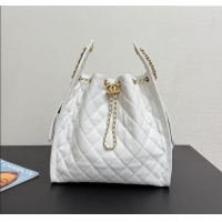 Fashion Discount Chanel 25 Grained Calfskin Medium Handbag AS5311 White 2025